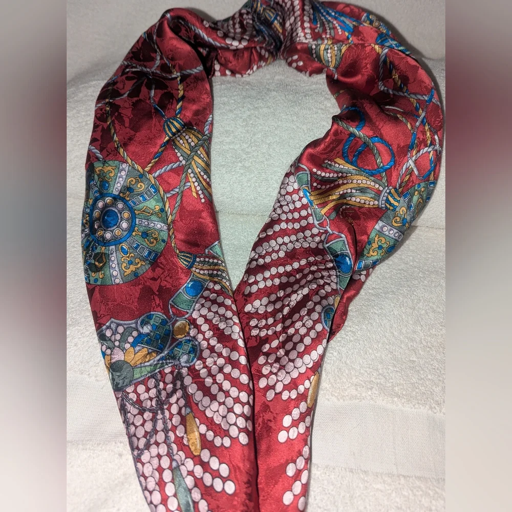 Vintage Laura Biagiotti Red Oversized Scarf.